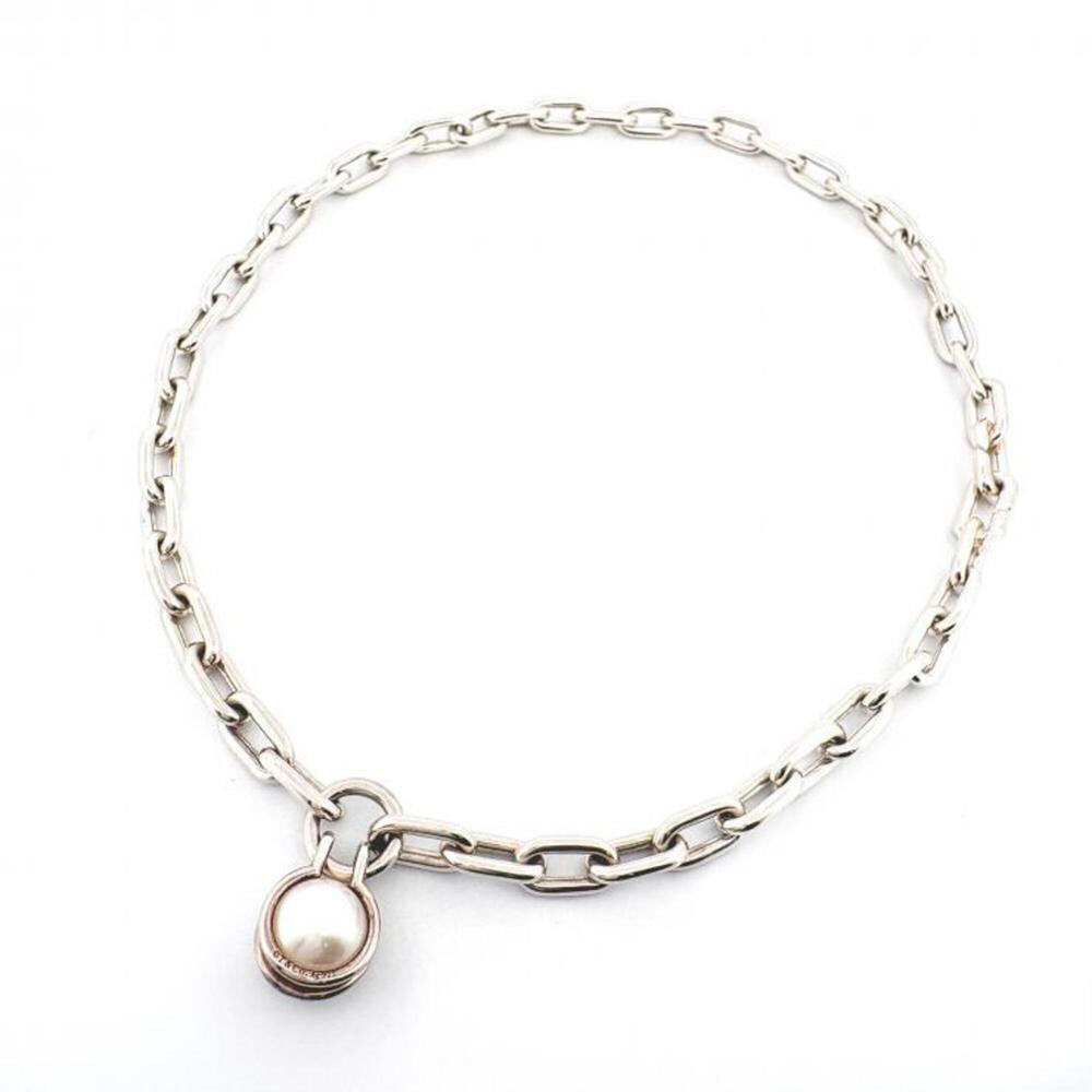 TIFFANY&Co. Hardware Freshwater Pearl Sterling Silver 925 Necklace
